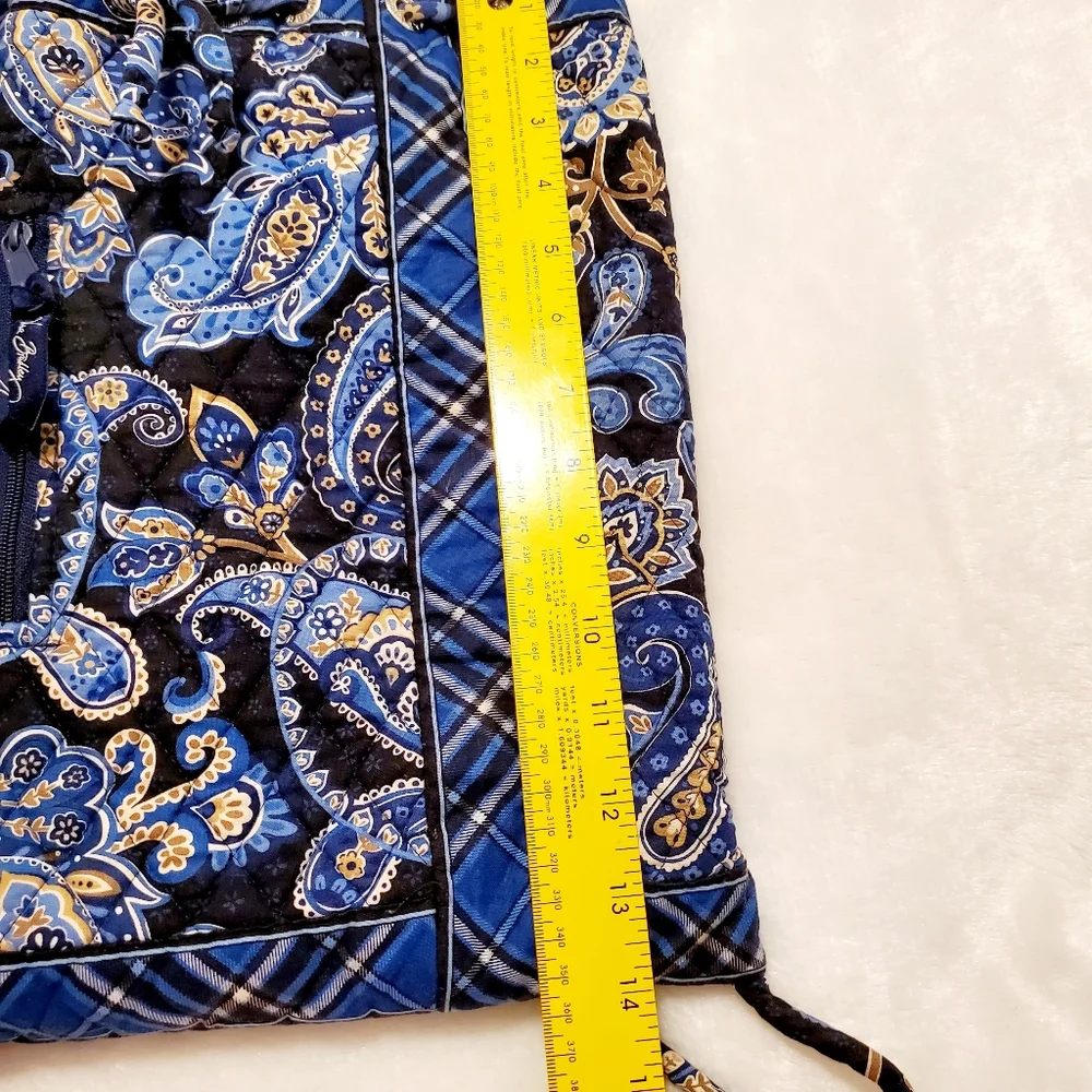 Vera Bradley Backsack Blue Paisley Windsor Navy